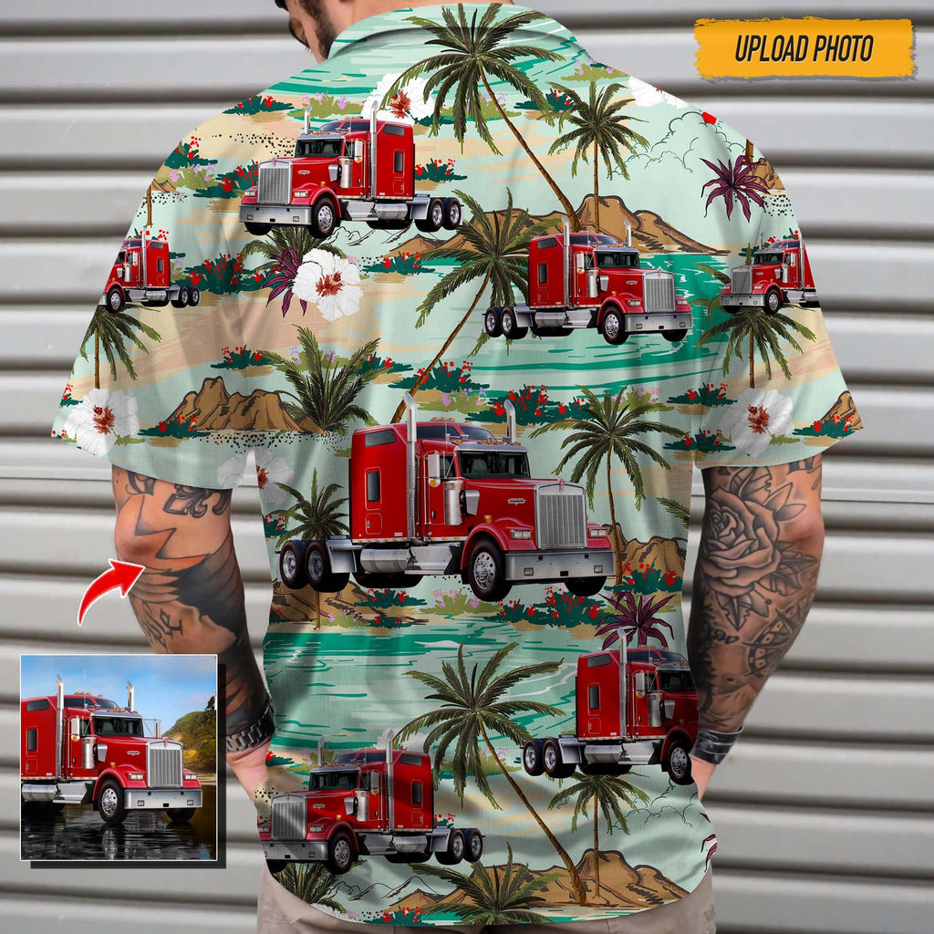 Upload Truck Photo Hawaiian Shirt, N369 222386