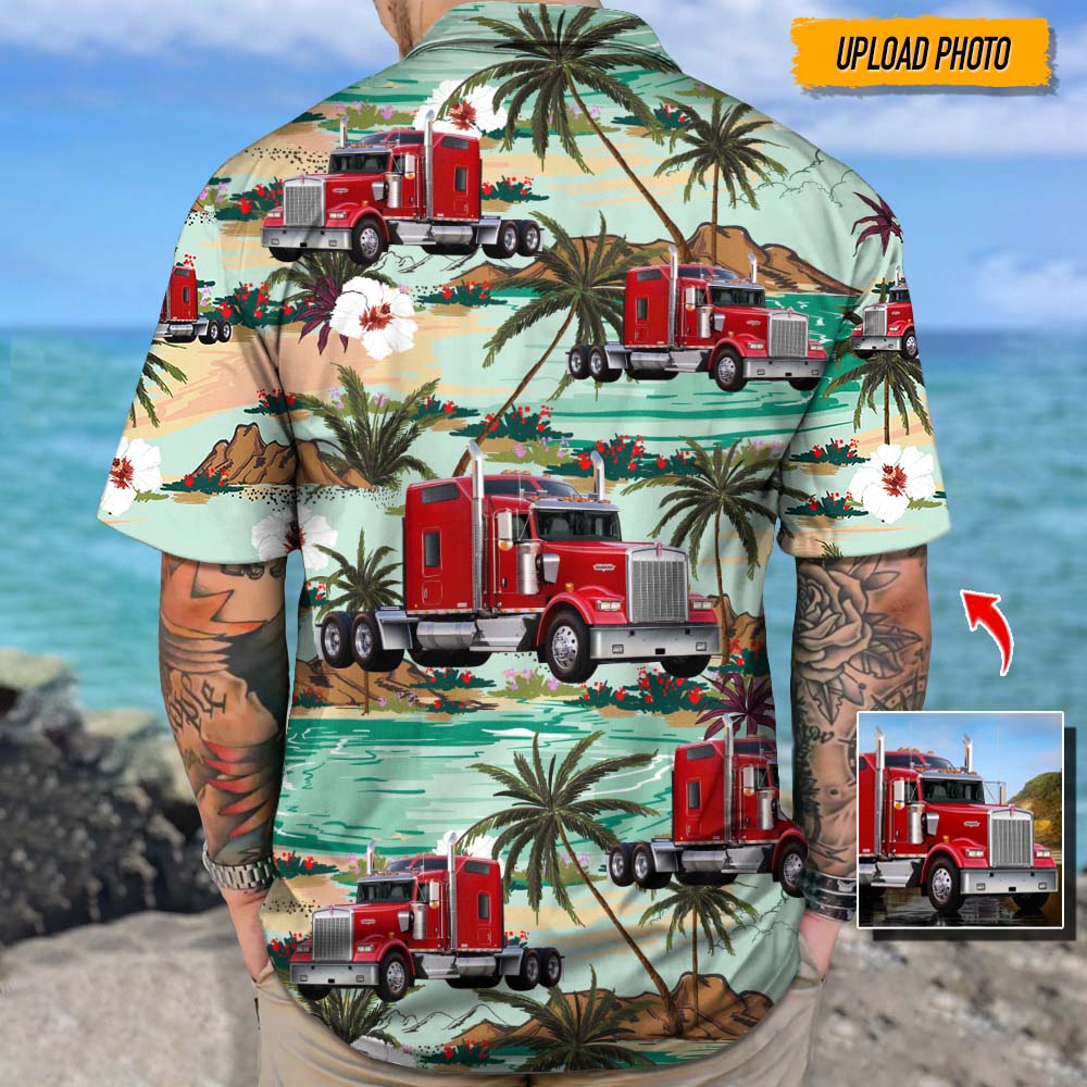Upload Truck Photo Hawaiian Shirt, N369 222386