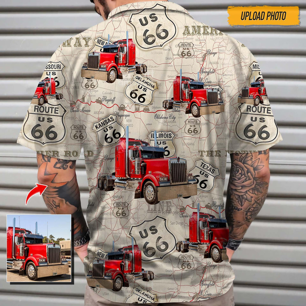 Upload Truck Photo Hawaiian Shirt, N369 222386