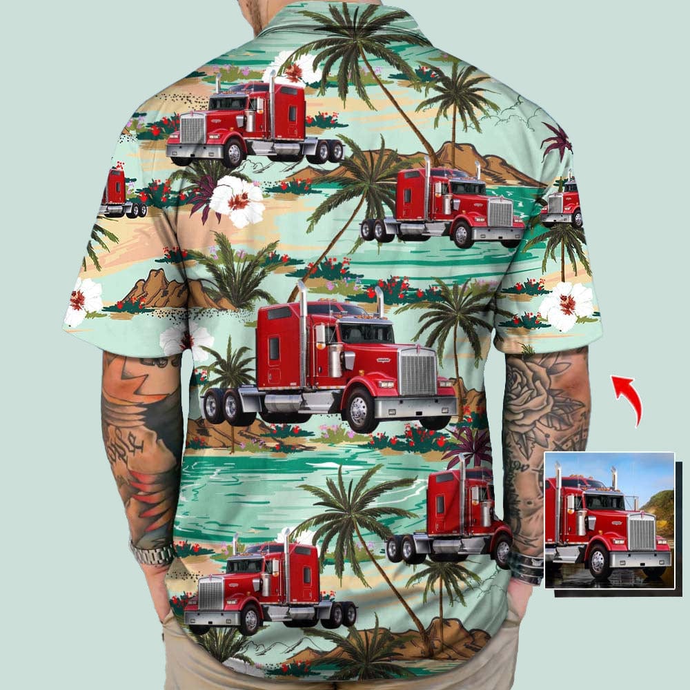 Upload Truck Photo Hawaiian Shirt, N369 222386