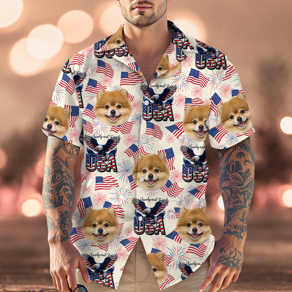 Custom Cute Photo 250 Years of America Freedom Family Hawaii Shirt LM32 897941
