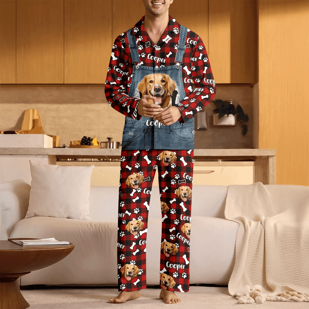 Custom Dog Photo & Name Christmas Pajamas Gift For Dog Mom Dog Dad CH07 899634