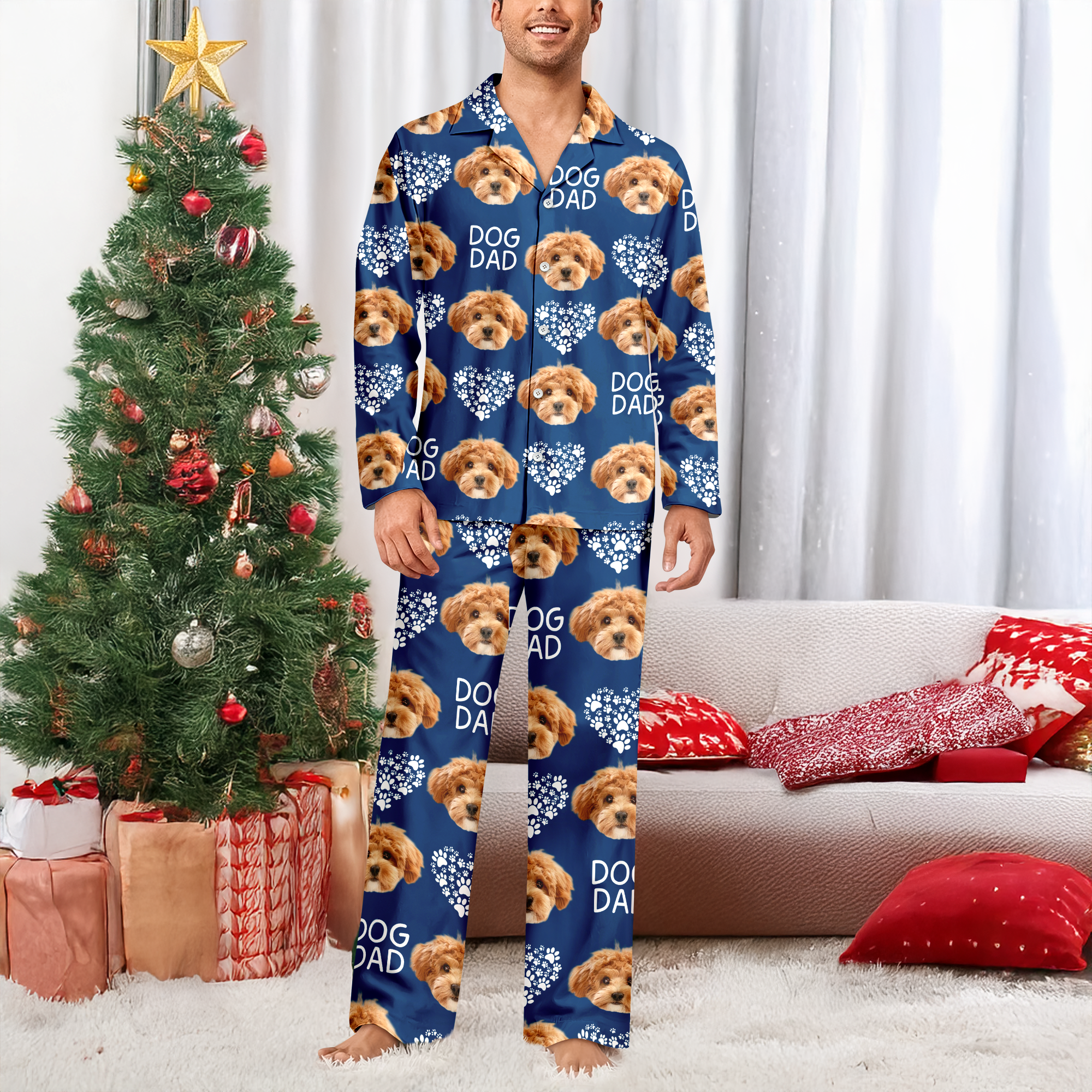 Custom Photo Dog Cat Mom Pajamas Gift For Dog Cat Lovers CH07 896886