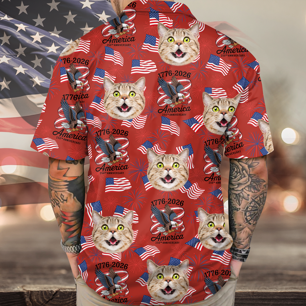 Custom Cute Photo 250 Years of America Freedom Family Hawaii Shirt LM32 897941