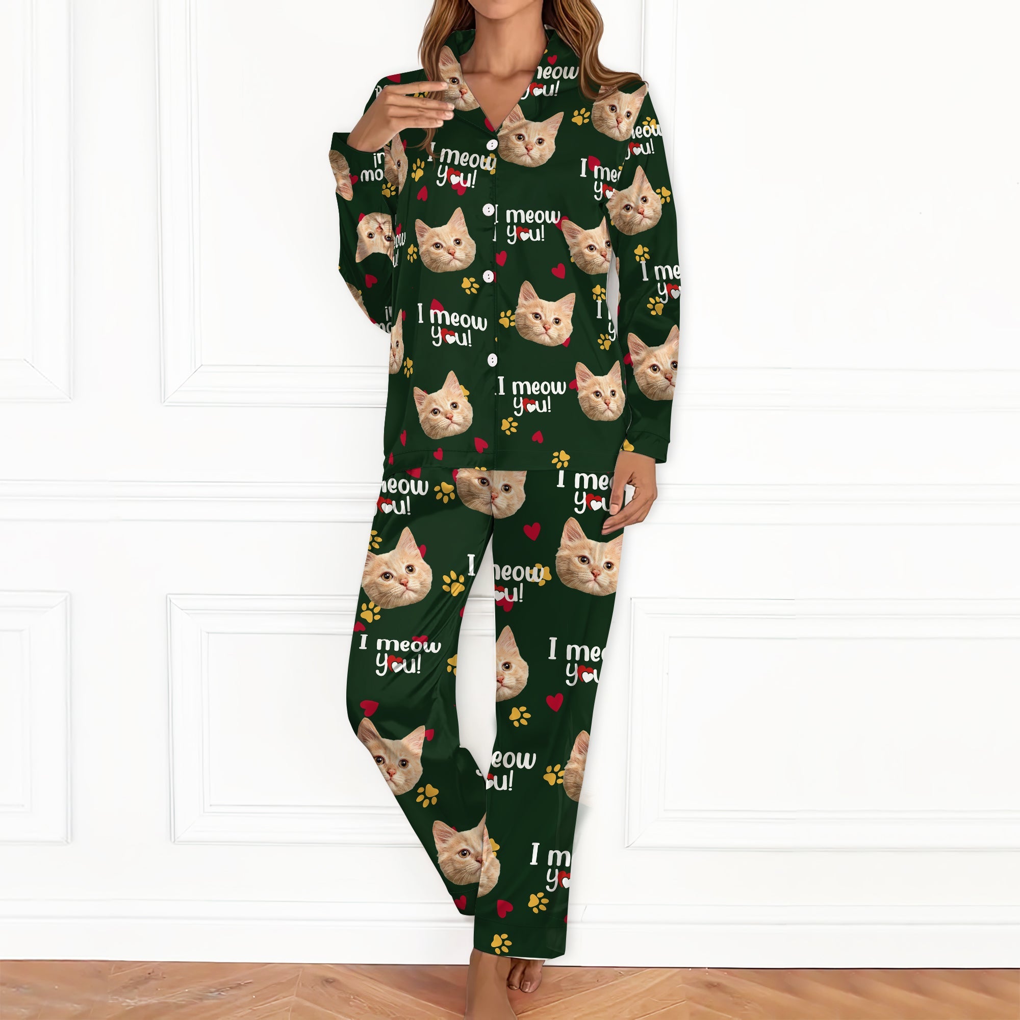 Custom Photo I Woof/Meow You Pajamas Gift For Pet Lovers HO82 894412