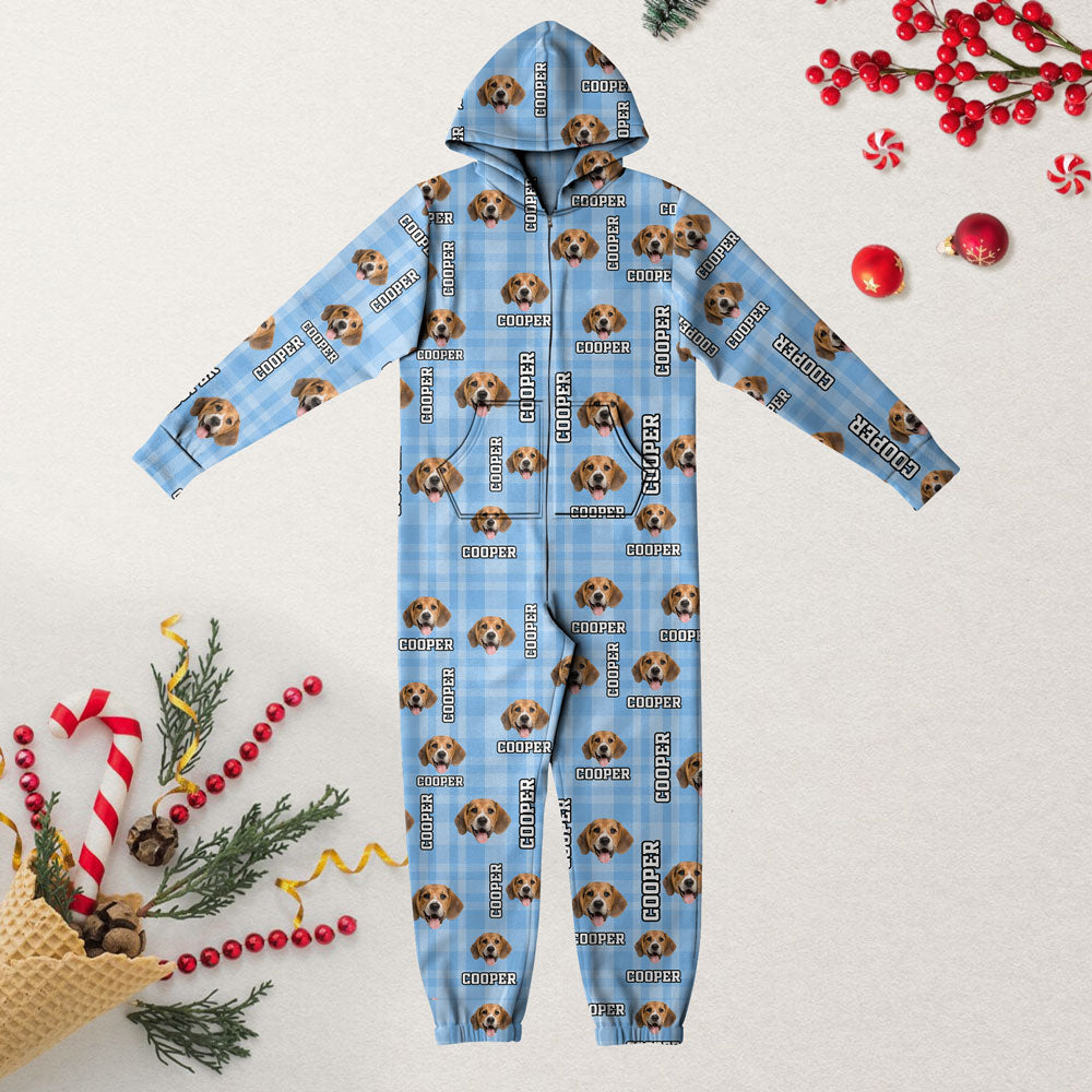 Custom Dog And Cat Photo With Name Onesie Pajamas For Dog Lovers, Cat Lovers HO82 894314