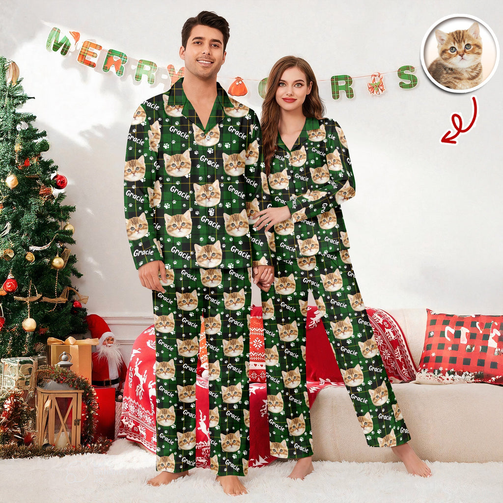 Custom Pet Face Name Christmas Pajamas Gift For Pet Lovers CH07 899950