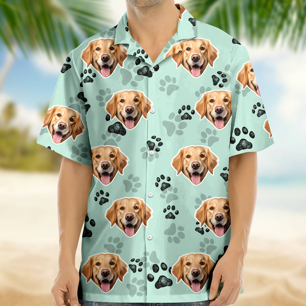 Custom Dog Face Photo Hawaii Shirt Gift For Dog Lovers CH07 911016