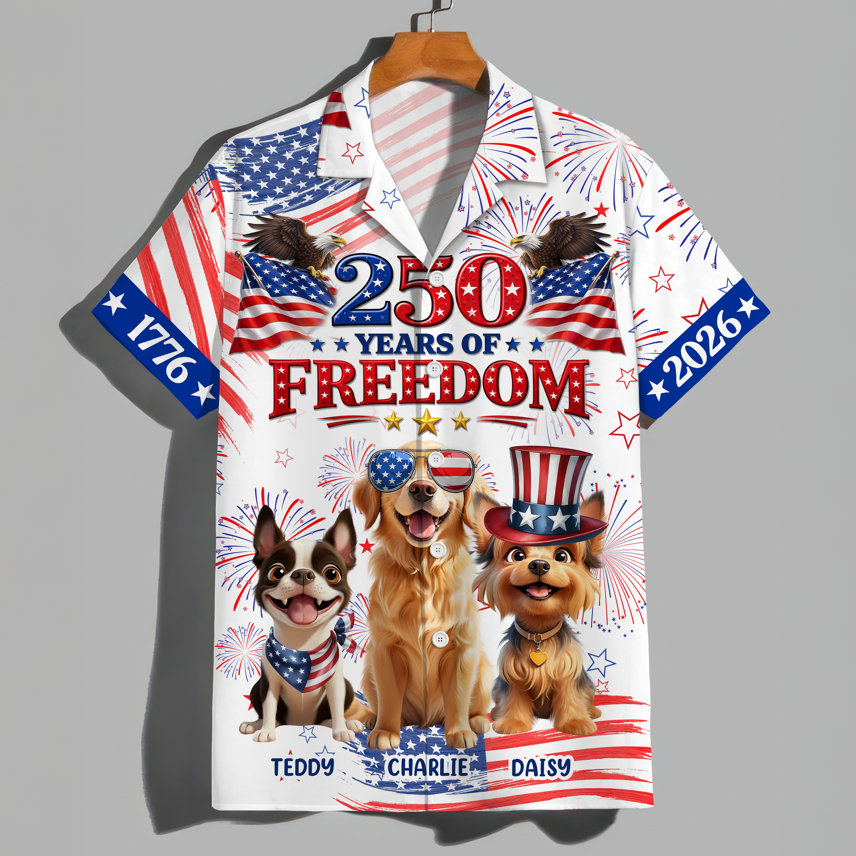 My Dog Celebrating America's 250th Anniversary Hawaii Shirt CH07 910418