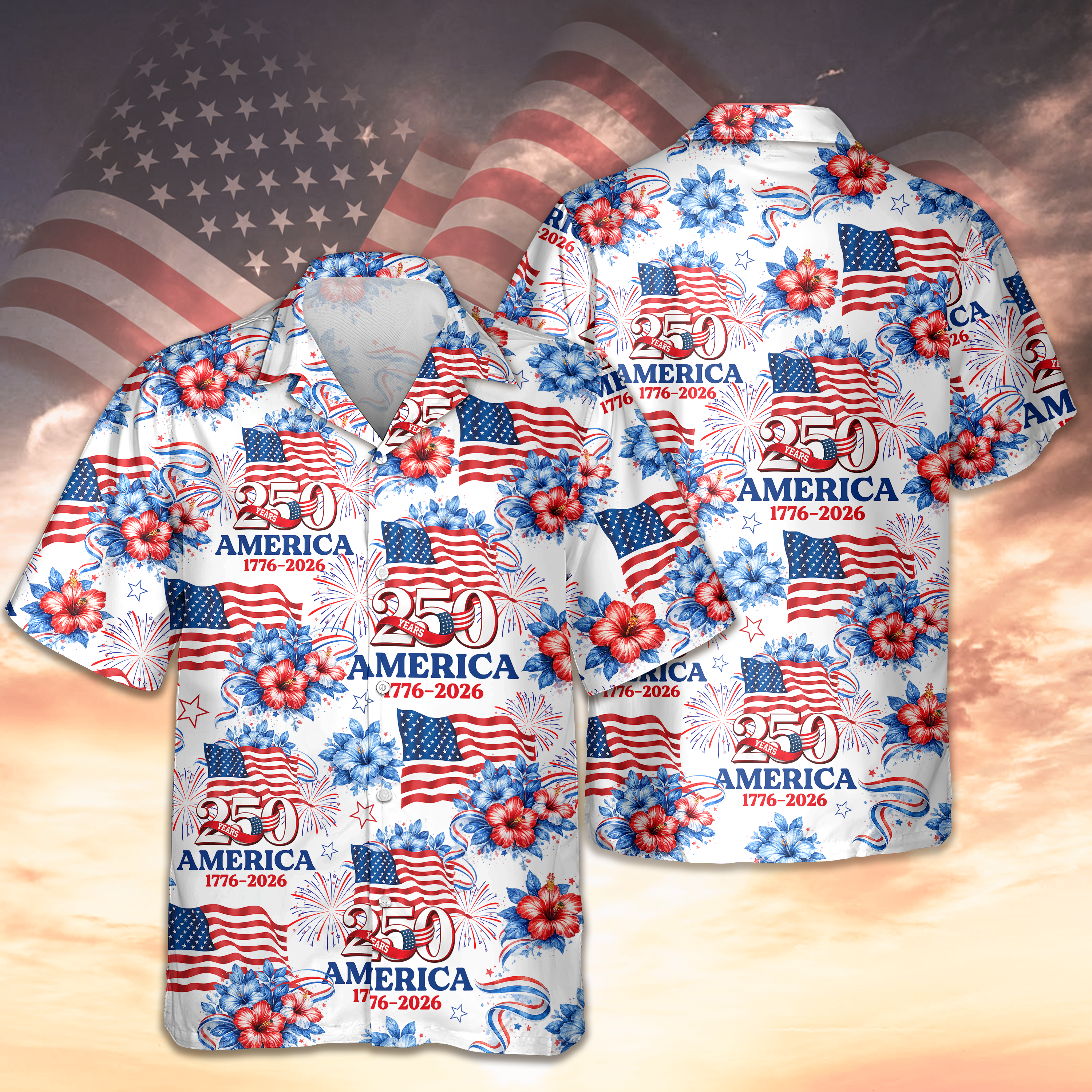 250 Years America 1776-2026 Patriotic Hawaii Shirt HA75 920180