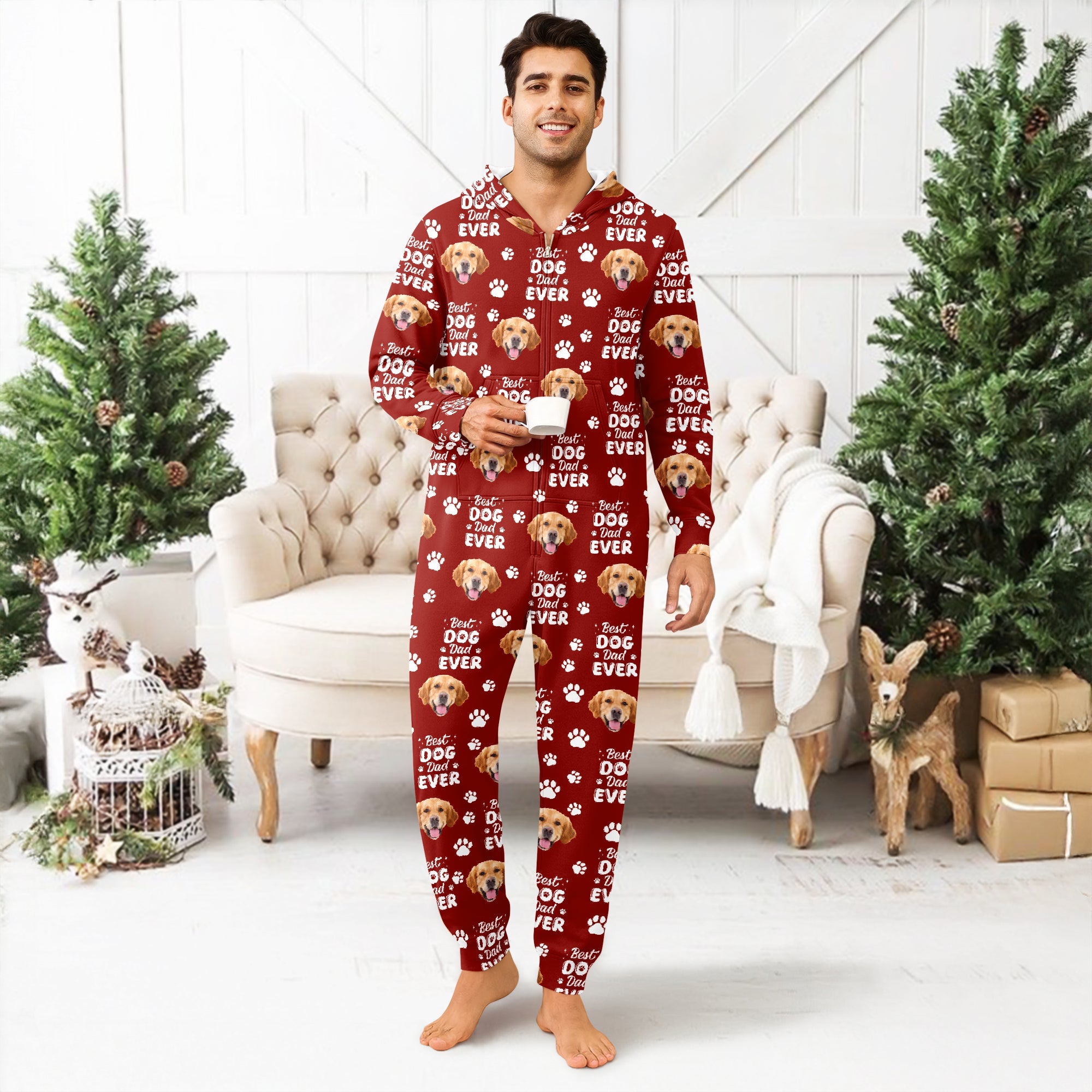 Custom Photo Best Dog Mom Dog Dad Ever Personalized Onesie Pajamas CH07 896632