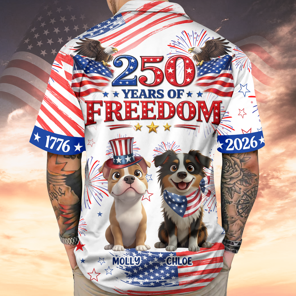 My Dog Celebrating America's 250th Anniversary Hawaii Shirt CH07 910418