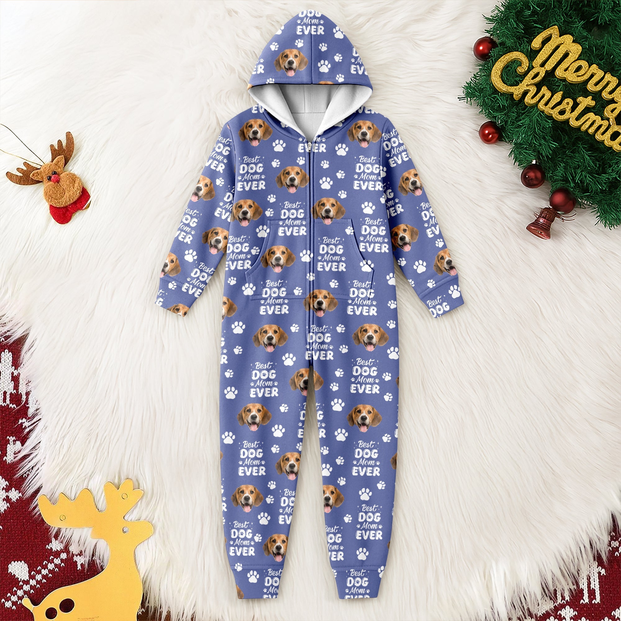 Custom Photo Best Dog Mom Dog Dad Ever Personalized Onesie Pajamas CH07 896632