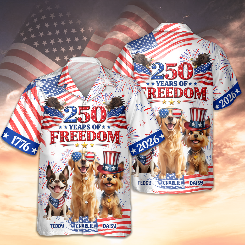 My Dog Celebrating America's 250th Anniversary Hawaii Shirt CH07 910418